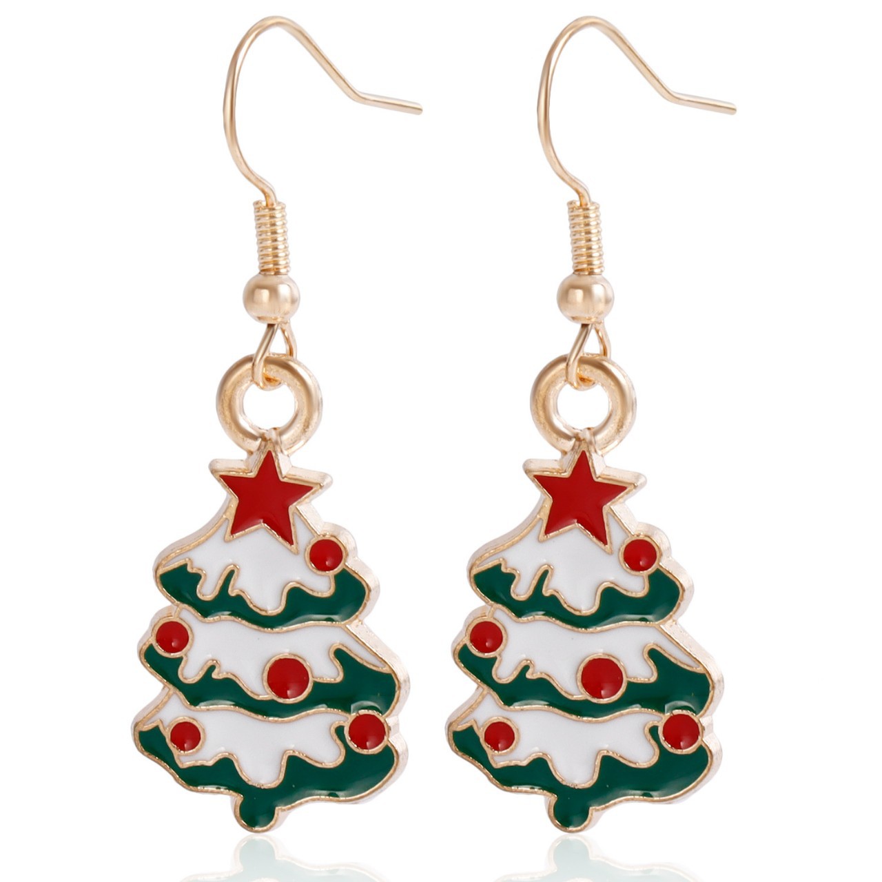 Wholesale Christmas Reindeer Snowflake Earrings