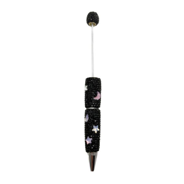 Wholesale Cross-border diy star moon mocha full diamond beaded pen creative rhinestone cute pen colorful gift pen