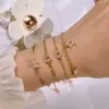 Wholesale Copper Gold Plated Simple Style Star Butterfly Heart Shape Zircon Bracelets