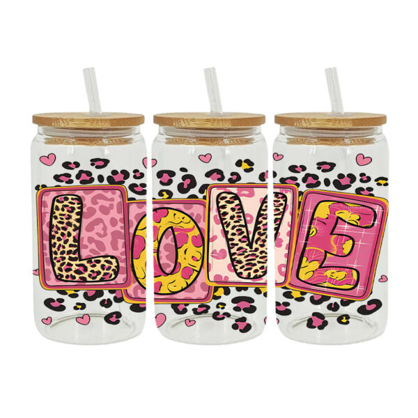 Wholesale Uv Transfer Sticker Glass Cup UV DTF Wraps 16oz Cup UV DTF Wraps