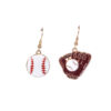 oly-241330cccd6fbc17ee5ed815af5245b7 Wholesale Fun Cartoon High-grade op Oil Baseball Earrings Simple Design Asymmetric Hat Baseball Bat Earrings Women