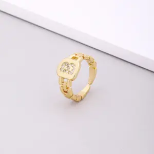 B Letters Ring / Adjustable Opening