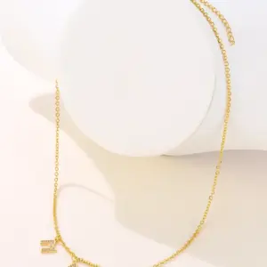 Gold / One Size / Inlaid Zircon Mama Letters