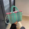 oly-241d7ef5ff3a444d34d7b4297f23178c Wholesale New Colorful Rattan Bucket Bag Women's Bag Small Straw Bag Satchel Vegetable Basket Bag Crossbody Woven Satchel