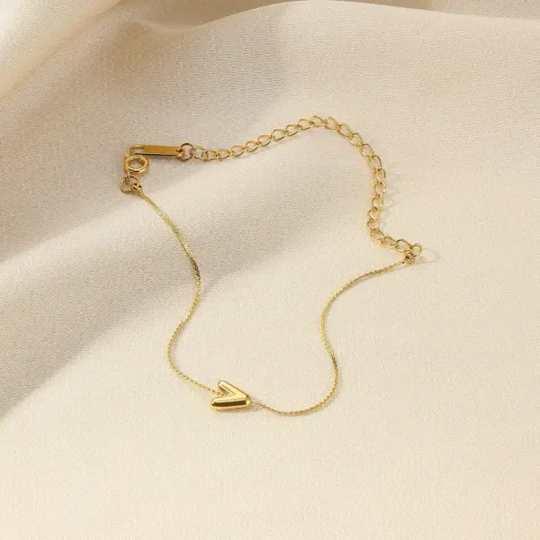 Wholesale Trendy Adjustable Letter Bracelet Elegant Fashion Jewelry Gift For Women Chain Style Compact Size Stainless Steel