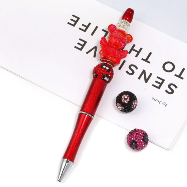 Wholesale large aperture color rhinestone leopard clay diamond ball Shambhala heavy diy beads mobile phone chain aessories