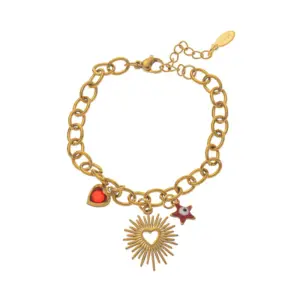 Red Love Star Bracelet-Chain Clause