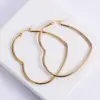 Wholesale PVD Coated Imitation Gold U Shape 304 Stainless Steel Simple Style Waterproof Non Tarnish Earrings