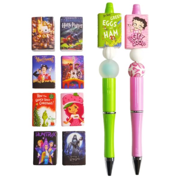 Wholesale Silicone 3D Pop-up Book Cartoon Character DIY Beads