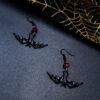 oly-243852ff37afe674abdd2cdfb4396224 Wholesale Cross-Border Retro Creative Gothic Bat Pendant Earrings Personalized Fashion Women's Jewelry Halloween Earrings