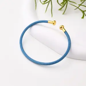 Adjustable Bracelet (Blue) / 3mm (Inner Diameter: 60x45mm) / 1 Strand/Package
