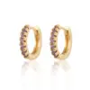 Wholesale Women's Simple Style Solid Color Copper Earrings Inlaid Zircon Zircon Copper Earrings