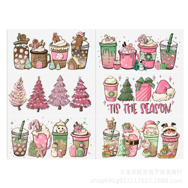 Wholesale Valentine's Day Christmas Drink 16oz Cup UV DTF Wraps