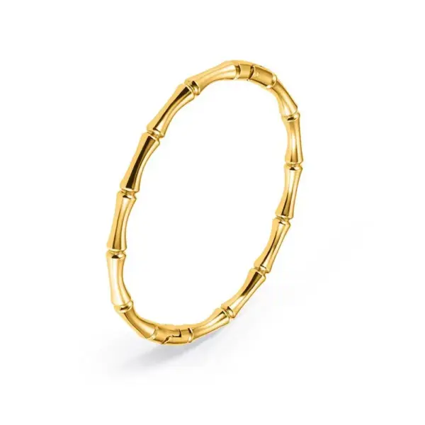 Wholesale Simple Style Bamboo Stainless Steel Plating Bangle