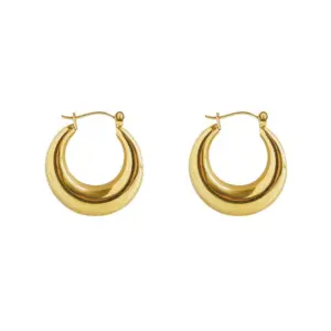 【XKE0178】25mm Earrings / Gold