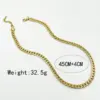 Wholesale Jewelry Fashion Geometric 304 Stainless Steel 14K Gold Plated Plating Stainless Steel Necklaces