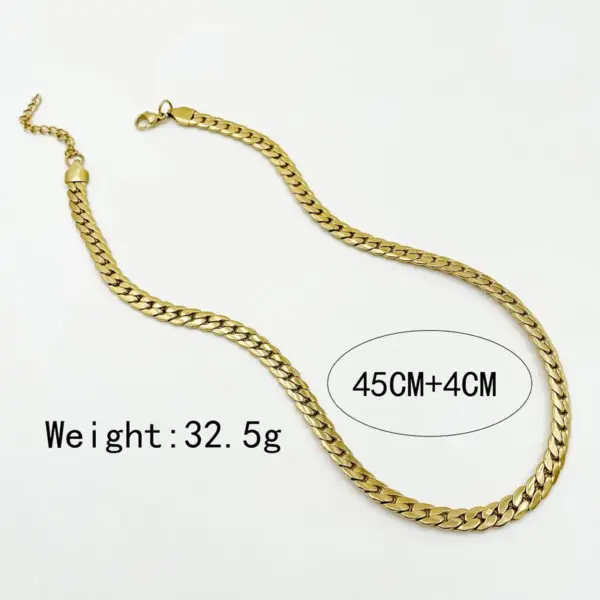 Wholesale Jewelry Fashion Geometric 304 Stainless Steel 14K Gold Plated Plating Stainless Steel Necklaces