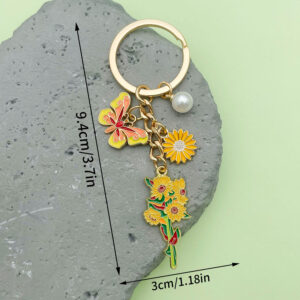 [Yellow Mother's Day Butterfly Pearl Sunflower] -10.1 g-ER1540