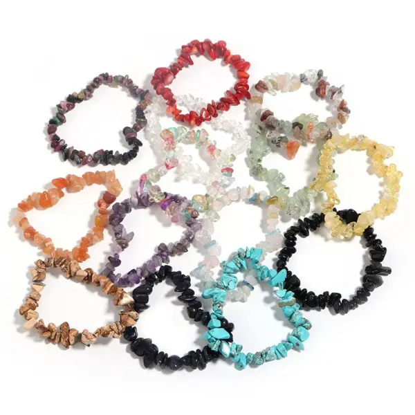 1 Piece Simple Style Geometric Natural Stone Bracelets