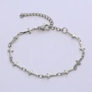 Cross / Steel Bracelet (17+5cm)