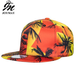 Wholesale Cross-border new hip-hop flat-brimmed baseball cap digital printing coconut pattern flat hat casual lovers hat B888