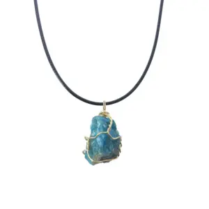 Apatite [with Leather Rope]] / Pendant Size Is about 13--22mm