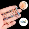 1 Piece Ear Cartilage Rings & Studs Sweet Crown Flower Butterfly 316L Stainless Steel Copper Waterproof Non Tarnish Surgical Steel Zircon