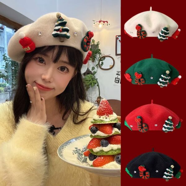 Wholesale Children's Christmas wool parent-child beret