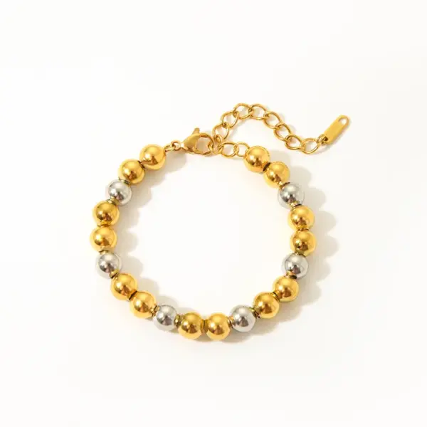 PVD Coated Real Gold Plated 18K Gold Color Block 201 Stainless Steel IG Style Vintage Style Waterproof Non Tarnish Bracelets Necklace