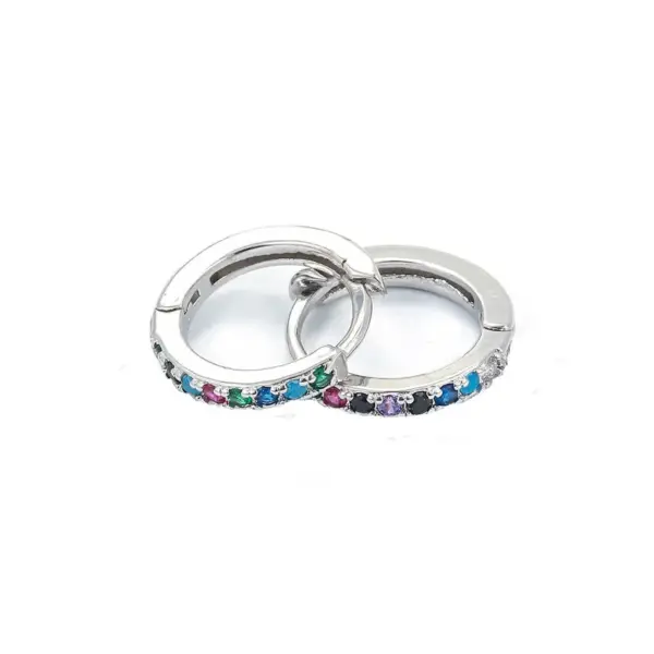 1 Pair Fashion Round Inlay Copper Zircon Earrings