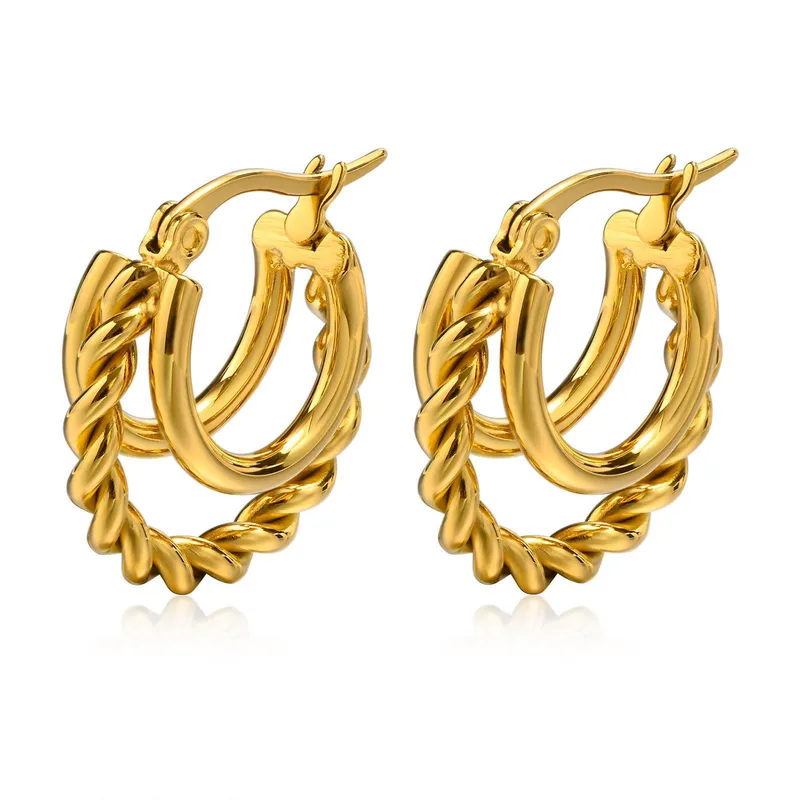 Wholesale 1 Pair Fashion Geometric Plating 304 Stainless Steel Stainless Steel Earrings
