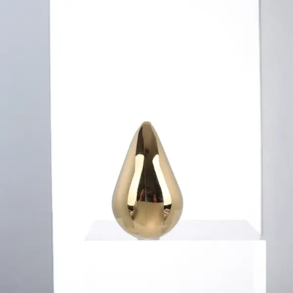 304 Stainless Steel Water Droplets PVD Coated 18K Real Gold Plated 18K Gold Classic Style Waterproof Non Tarnish Plating Ear Studs