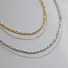 Wholesale PVD Coated Real Gold Plated 18K Gold Solid Color 304 Stainless Steel Simple Style Waterproof Non Tarnish 304 Stainless Steel Layered Necklaces