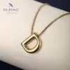 Wholesale 304 Stainless Steel 18K Gold Plated XUPING Simple Style Letter Necklace