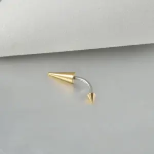 Golden Cone Cone Eyebrow Ring-8mm