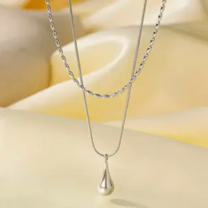 Double Layer Long Water Drops / Steel Color