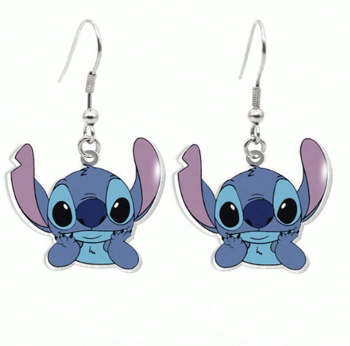 Wholesale Cross-border Explosions Stirling Earrings Animation Peripheral Stirling Earrings Cute Angel Acrylic Resin Earrings