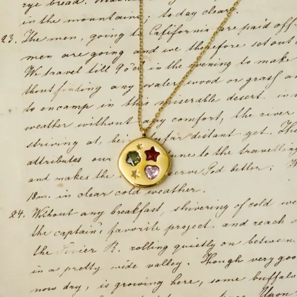 Wholesale Vacuum Plating 18K Gold Plated Sun 304 Stainless Steel Baroque Style Beach Commute 304 Stainless Steel Pendant Necklace