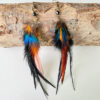 Wholesale Ethnic style feather crystal bead exotic earrings