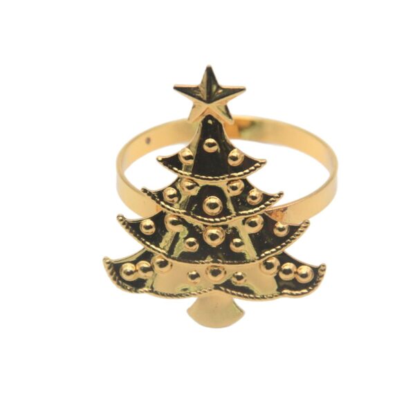 Wholesale Hotel Creative High-End Exquisite Christmas Tree Napkin Ring Buckle Table Decorations Hotel Table Setting Manufacturer