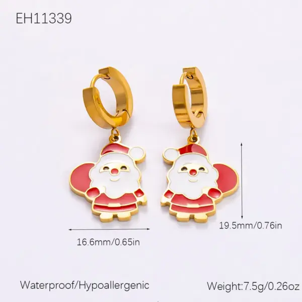 Wholesale Jewelry Christmas Classic Style Commute Christmas Tree Sled Elk 304 Stainless Steel Acrylic Artificial Pearls 18K Gold Plated Exy Plating Bracelets Earrings Necklace