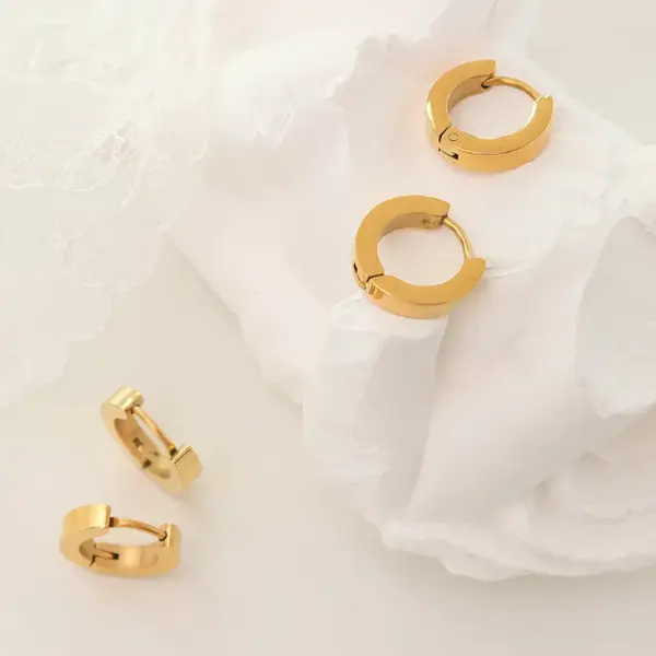 Wholesale PVD Coated 18K Gold Plated 18K Gold 304 Stainless Steel Fashion Earrings