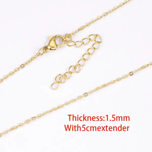 Fashion Solid Color Titanium Steel Plating Necklace