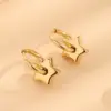 PVD Coated Real Gold Plated 18K Gold Star 304 Stainless Steel Casual Elegant Simple Style Waterproof Non Tarnish 304 Stainless Steel Earrings