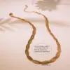 Wholesale Ion Plating (IP) 18K Gold Plated Solid Color 304 Stainless Steel Simple Style Classic Cool Waterproof Non Tarnish Necklace