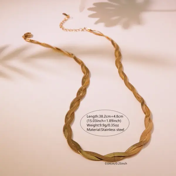 Wholesale Ion Plating (IP) 18K Gold Plated Solid Color 304 Stainless Steel Simple Style Classic Cool Waterproof Non Tarnish Necklace