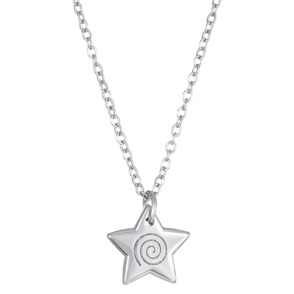 Wholesale European and American cross-border jewelry sweet cool five-pointed star vortex necklace ins simple star tassel spiral pattern clavicle chain