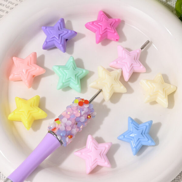 Wholesale Candy Color Five-Pointed Star DIY Mobile Acrylic Beads