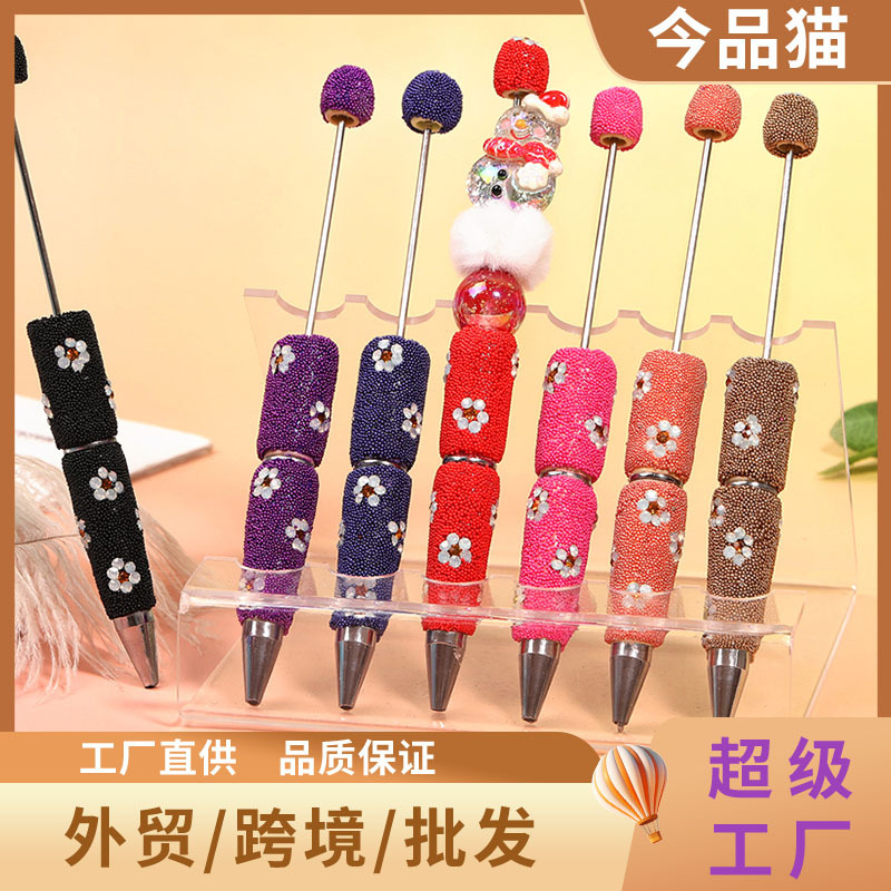 Wholesale -themed rhinestone beaded pen - fashionable and creative pen