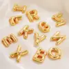 PVD Coated Gold Plated Letter 304 Stainless Steel Copper IG Style Simple Style Waterproof Non Tarnish 304 Stainless Steel Charms
